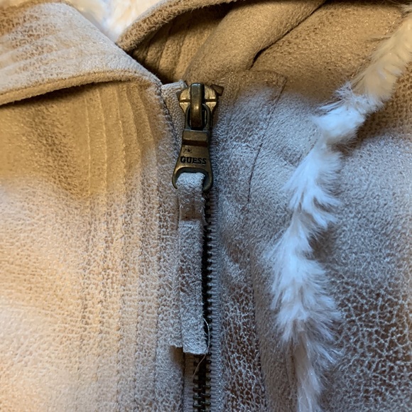Guess XS (almost vintage now, bought in the early 2000s) shearling lined vest. - Picture 2 of 4